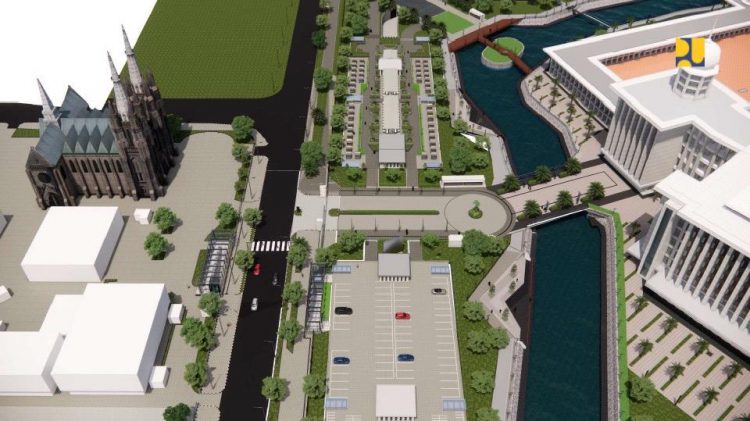 Maket Terowongan Masjid Istiqlal-Gereja Katedral Jakarta Pusat.