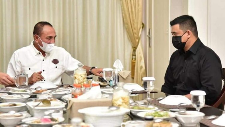 Menantu Jokowi Bobby Nasution Silaturahmi ke Gubsu Edy