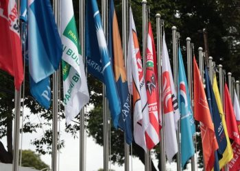 Bendera Parpol Pemilu 2024. Phot: kompas.id