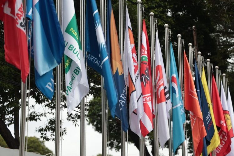 Bendera Parpol Pemilu 2024. Phot: kompas.id