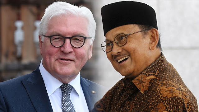 Presiden Jerman Frank-Walter Steinmeier dan Presiden ke-3 Indonesia BJ <yoastmark class=