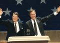 Ronald Reagan dan George H.W Bush (Sumber: Wikimedia Commons)