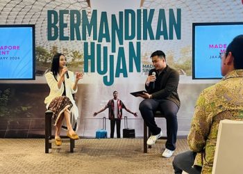 Selebgram Anya Geraldine dalam acara peluncuran kampanye pariwisata terbaru Singapore Tourism Board (STB) “Made in Singapore” yang digelar di Grand Hyatt, Jakarta pada Rabu (28/2/2024). Foto: Made in Singapore