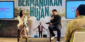 Selebgram Anya Geraldine dalam acara peluncuran kampanye pariwisata terbaru Singapore Tourism Board (STB) “Made in Singapore” yang digelar di Grand Hyatt, Jakarta pada Rabu (28/2/2024). Foto: Made in Singapore