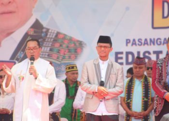 Beredar di Media Sosial Kades Tersangkut Kasus OTT Pimpin Doa Dalam Deklarasi Paket Edi-Weng