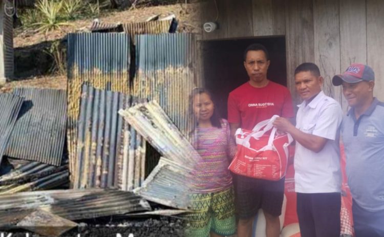 Di Duga Lupa Padamkan Lilin Usai Berdoa Sebuah Rumah di Desa Mbuit Ludes Terbakar