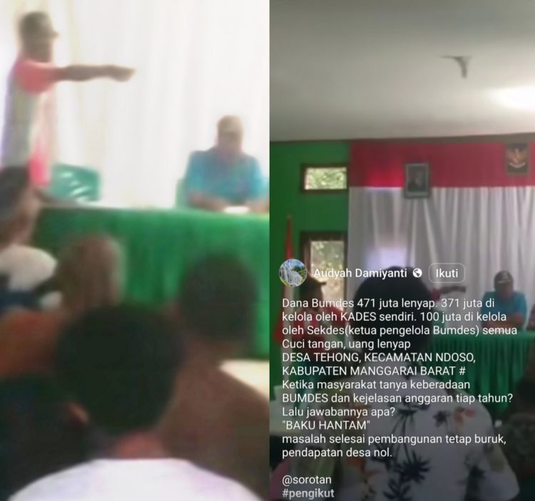 Dana BUMDes Tehong Lenyap, Kades dan Sekdes Disebut sebagai Pengelolah