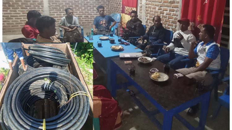 Dinas Cipta Karya Mabar Salurkan Bantuan Pipa di Dusun Mante Penok, Begini Respon Warga