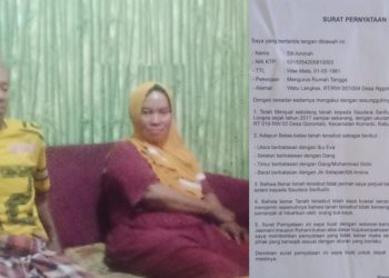 Sebidang Tanah Dijual Kepada Dua Orang. Siti Aminah Diduga Menipu Pembeli