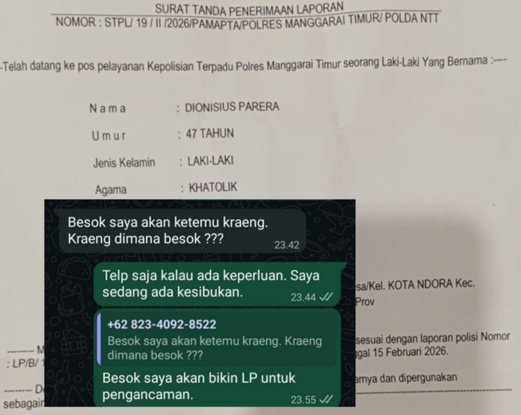 Diduga Lakukan Pengancaman, Dionisius Parera Polisikan Stefanus Jemsifori