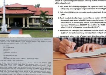 Suhardi Polisikan “S” Terkait Terbitnya Surat Pernyataan Keberatan yang Diduga Dibuat oleh “H” di Kantor Parpol
