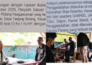 Polres Mabar Geledah Rumah Tersangka, Istri Tolak Berita Acara, Kades Membenarkan Alasan Penolakan
