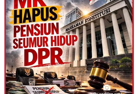 Mahkamah Konstitusi Putuskan Uang Pensiun DPR Langgar Konstitusi