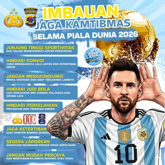 Jaga Kondusivitas Piala Dunia 2026, Polres Manggarai Barat Larang Taruhan dan Konvoi Jalanan