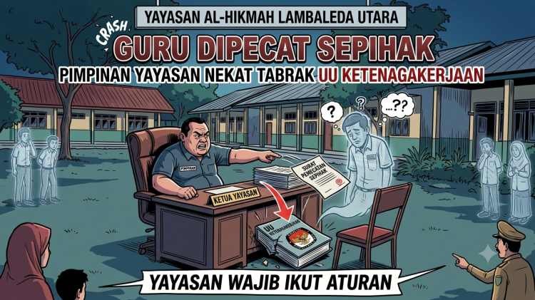 Yayasan Al-Hikmah Pecat Guru Secara Sepihak, Hukum Ketenagakerjaan Ditabrak, Depag Matim Bungkam