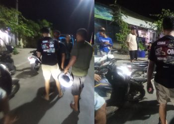 Terpantau Wartawan, Dua Anggota Polres Mabar Terbanting di Aspal Dihantam Pemabuk Di Lalin Langka kabe